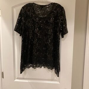 Karen Kane Gorgeous Black Lace Top XL